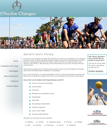 Alternative therapies website including sports injuries