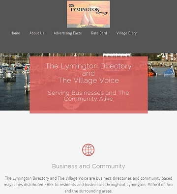 Local community magazine online informative brochure style web content