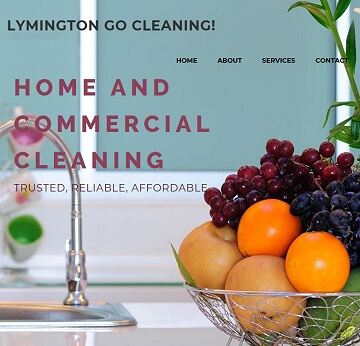 Lymington based cleaning business brochure type website for local business
