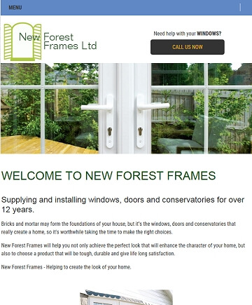 Responsive design New Forest Frames local small business website